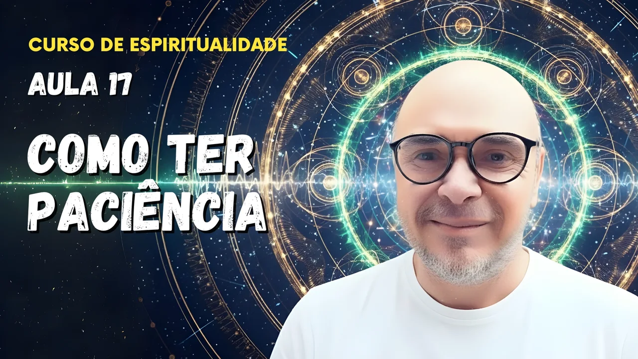Professor Tibério Z na décima sétima aula do curso gratuito sobre como ter paciência