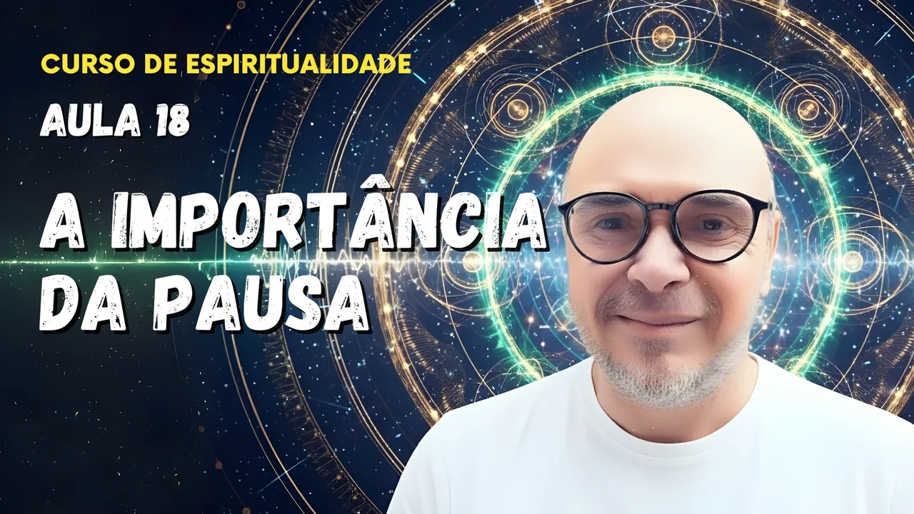 Professor Tibério Z na décima oitava aula do curso gratuito sobre a importância da pausa