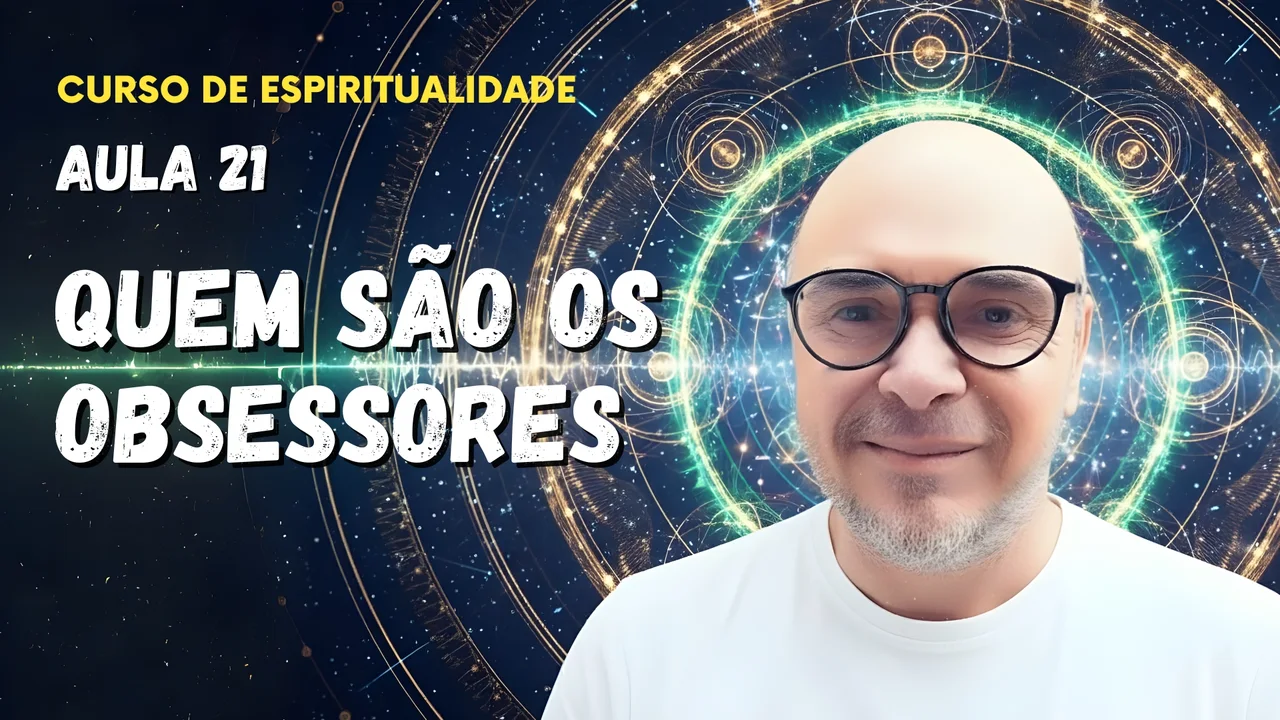 Professor Tibério Z na vigésima primeira aula do curso gratuito sobre obsessores