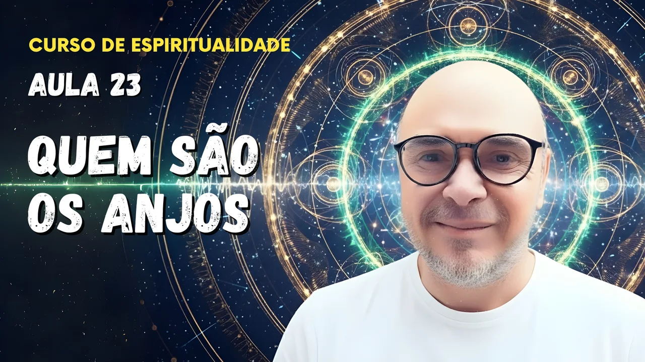 Professor Tibério Z na vigésima terceira aula do curso gratuito sobre anjos e mentores espirituais