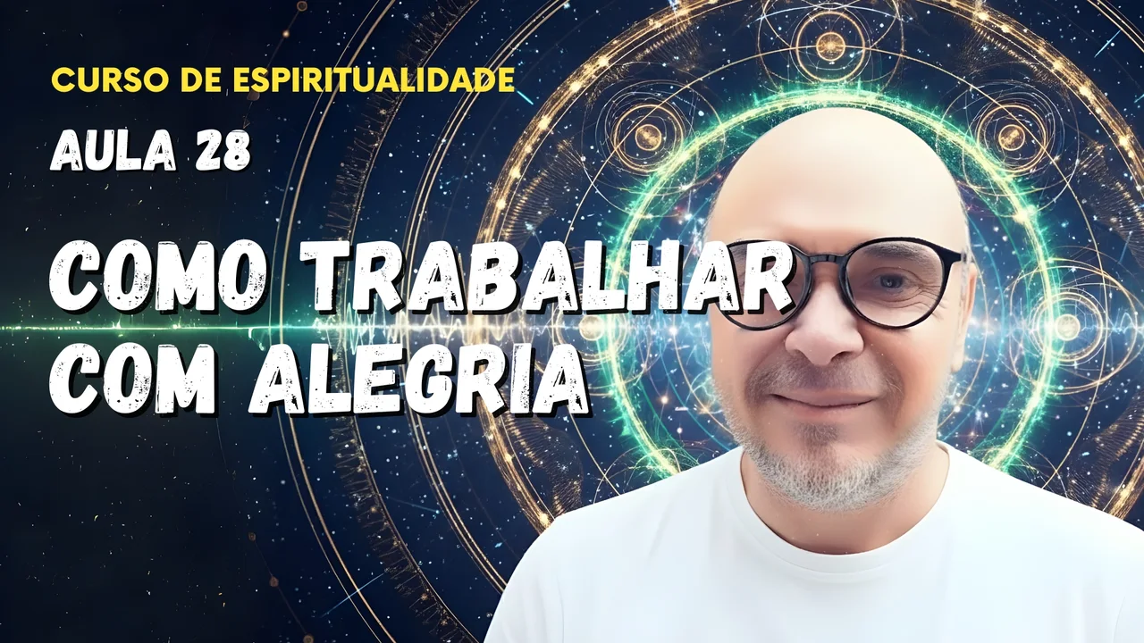 Professor Tibério Z na vigésima oitava aula do curso gratuito sobre trabalhar com alegria