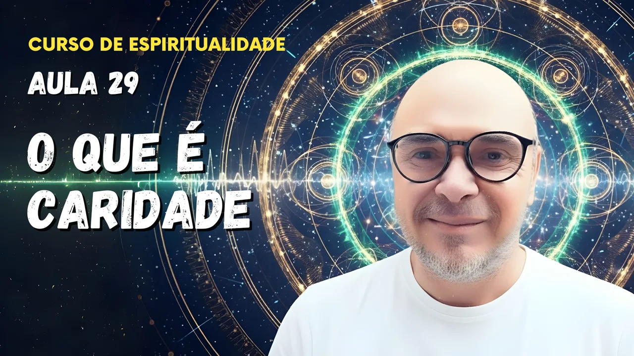 Professor Tibério Z na vigésima nona aula do curso gratuito sobre caridade