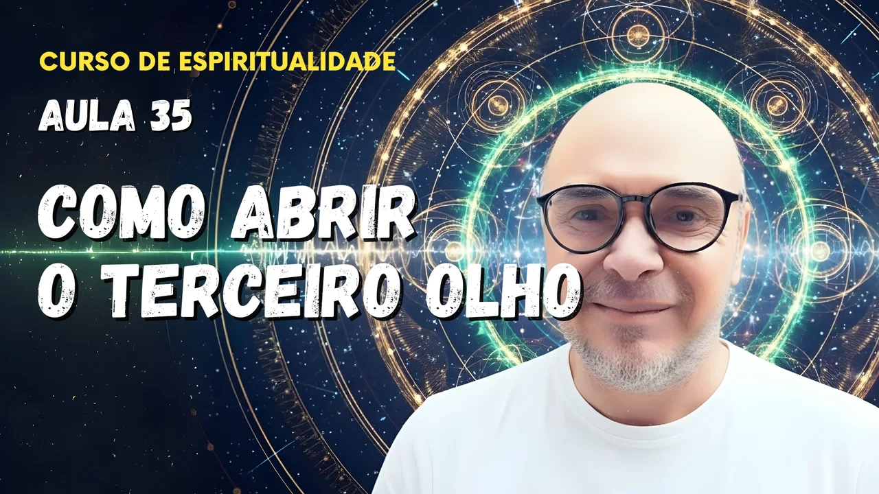 Professor Tibério Z na trigésima quinta aula do curso gratuito sobre o terceiro olho