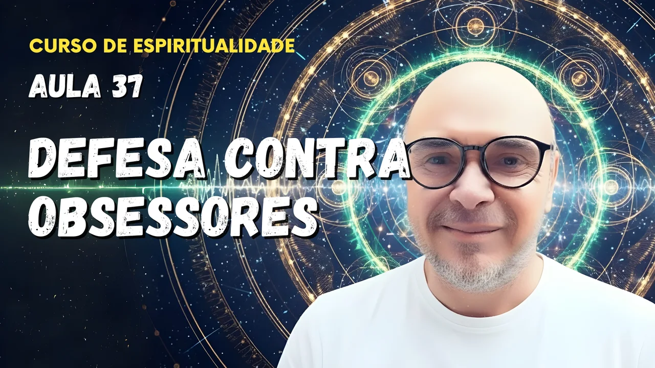 Professor Tibério Z na trigésima sétima aula do curso gratuito sobre defesa diante de obsessores