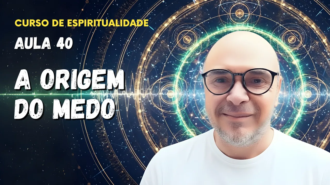 Professor Tibério Z na quadragésima aula do curso gratuito sobre a origem do medo