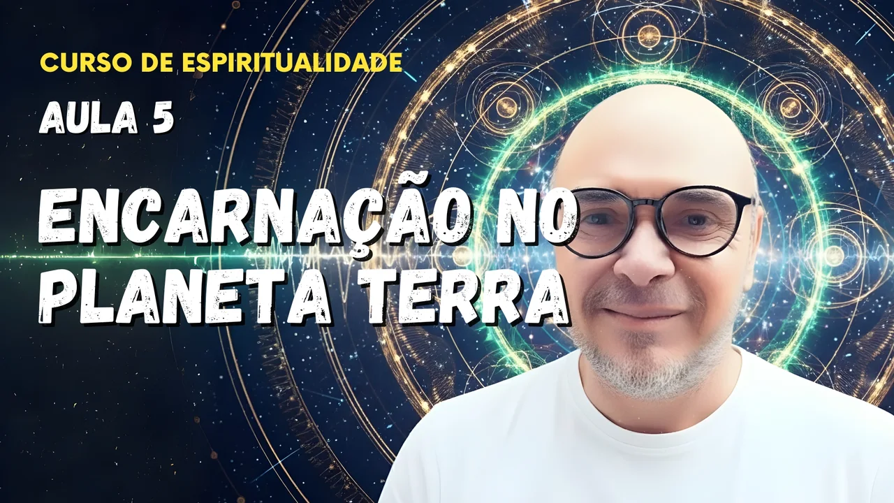 Professor Tibério Z na quinta aula do curso gratuito sobre encarnação no planeta Terra