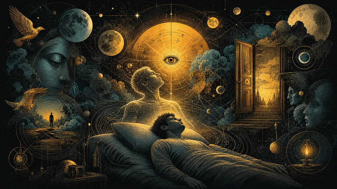 Corpo físico adormecido e corpo astral em transição durante a catalepsia projetiva