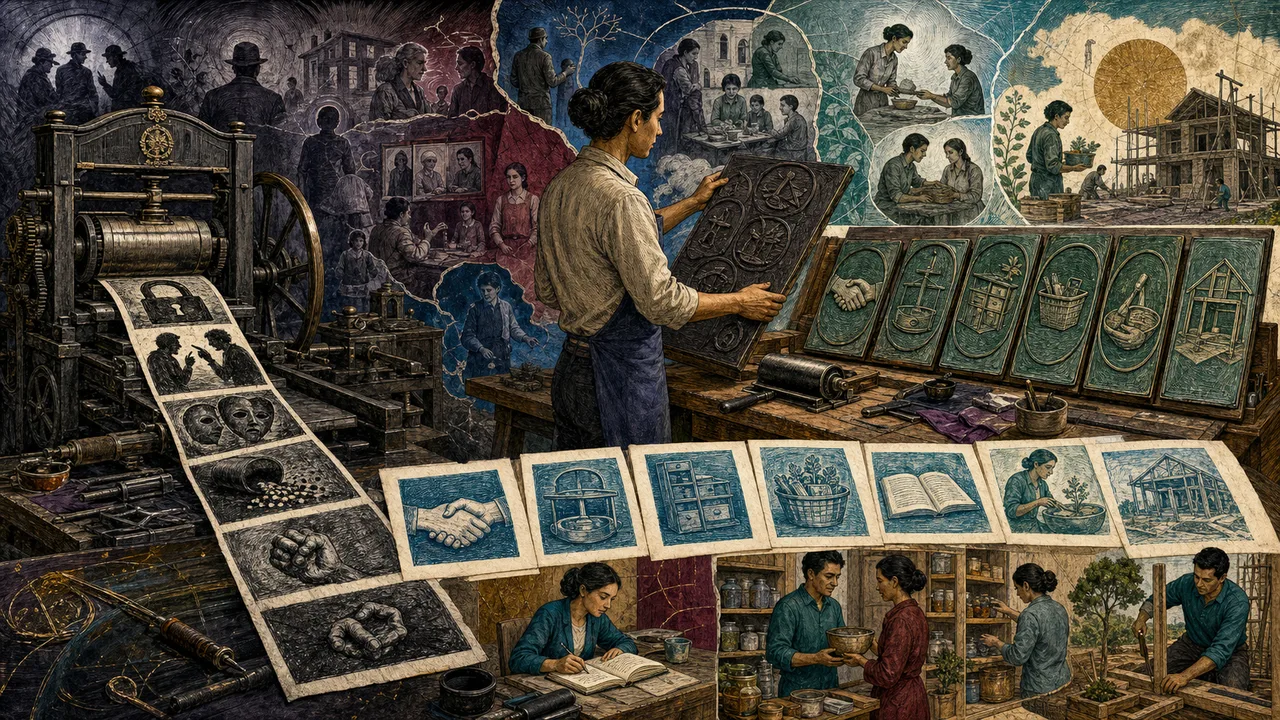 Pessoa observando crenças antigas sobre dinheiro e reorganizando escolhas com consciência