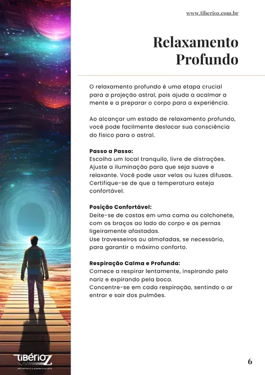 página interna do e-book Técnicas de Projeção Astral