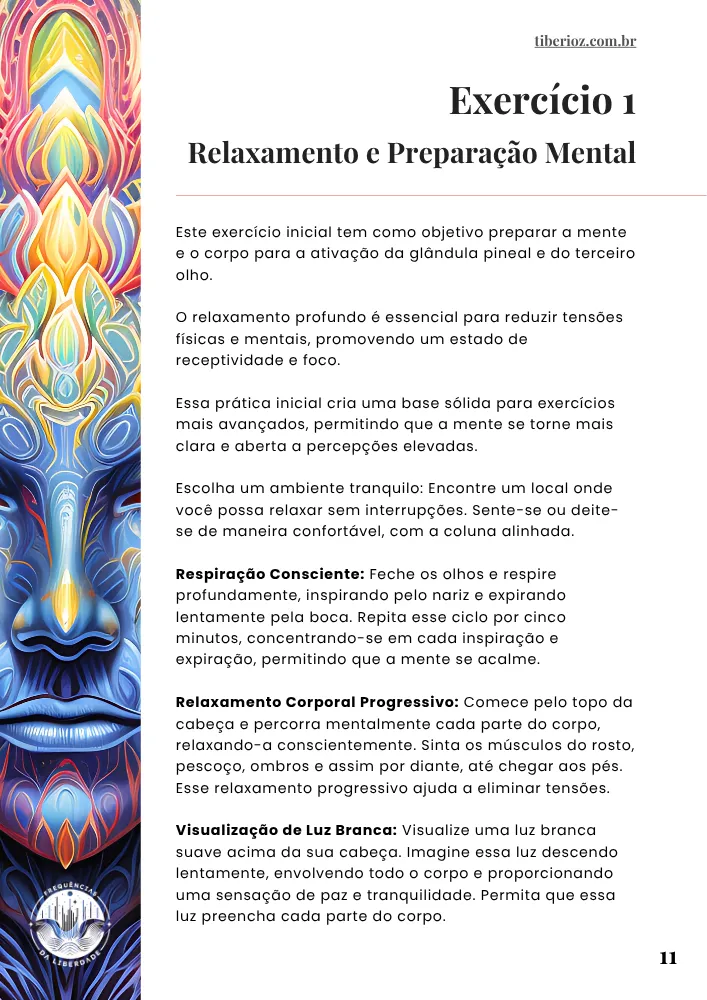 página interna do e-book 40 Exercícios Para Abrir o Terceiro Olho