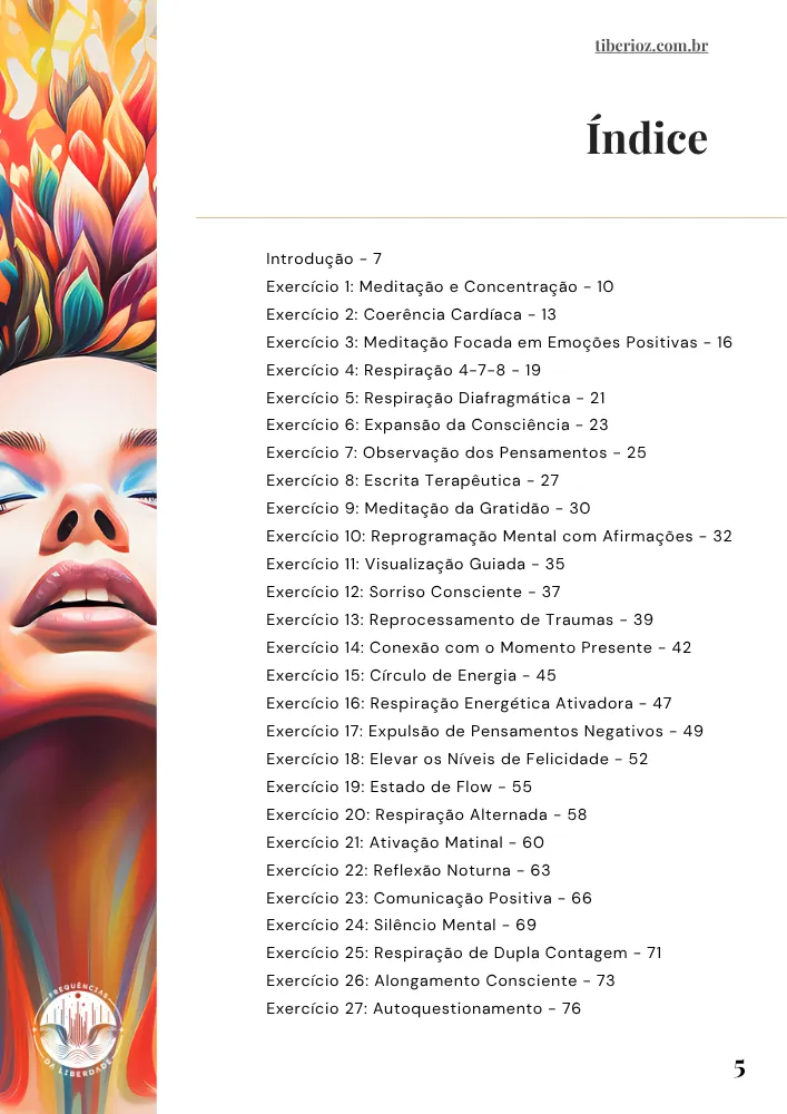 página interna do e-book 42 Exercícios Para Aumentar a Frequência Vibracional