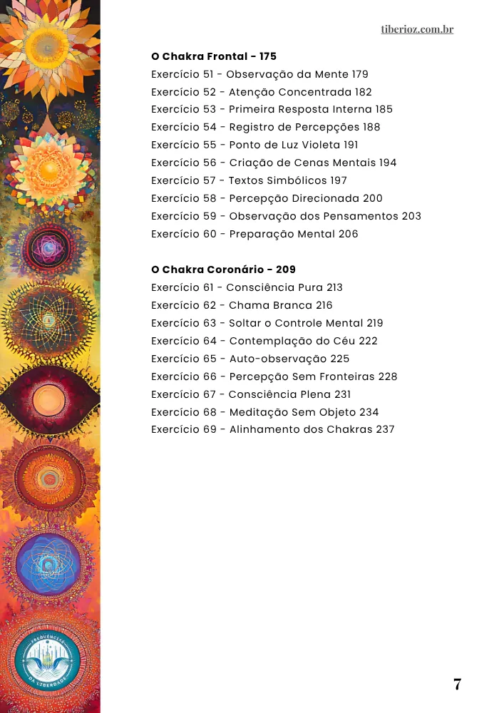 página interna do e-book 69 Exercícios Para Alinhar os Chakras