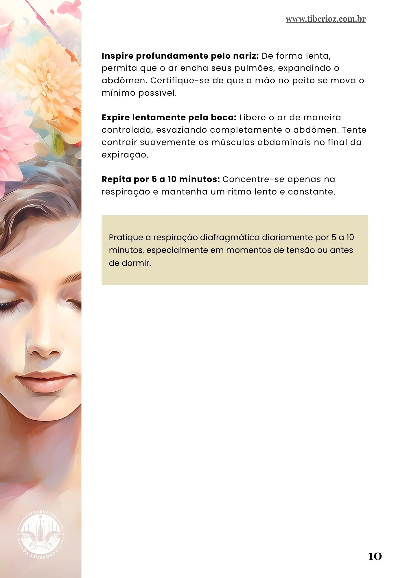 página interna do e-book 60 Exercícios Para Diminuir a Ansiedade