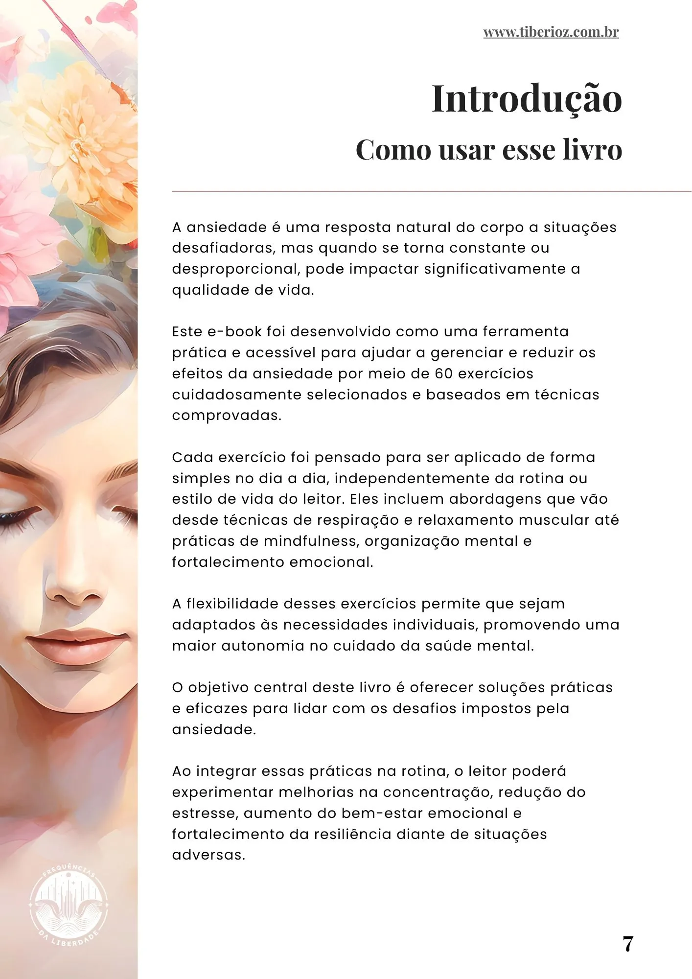 página interna do e-book 60 Exercícios Para Diminuir a Ansiedade