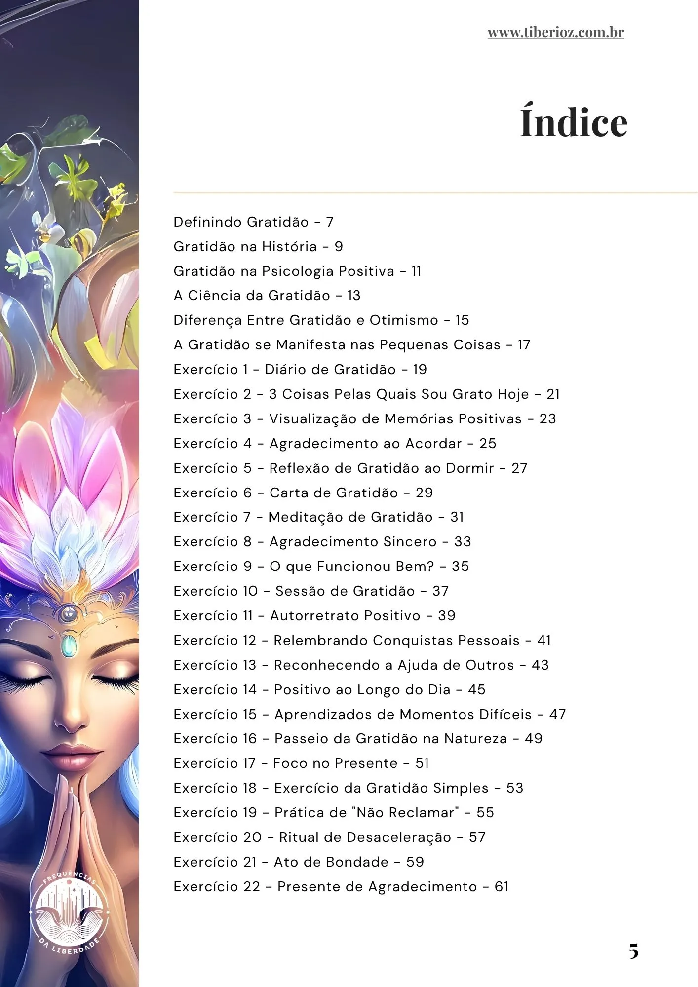 página interna do e-book 35 Exercícios Para Ter Gratidão