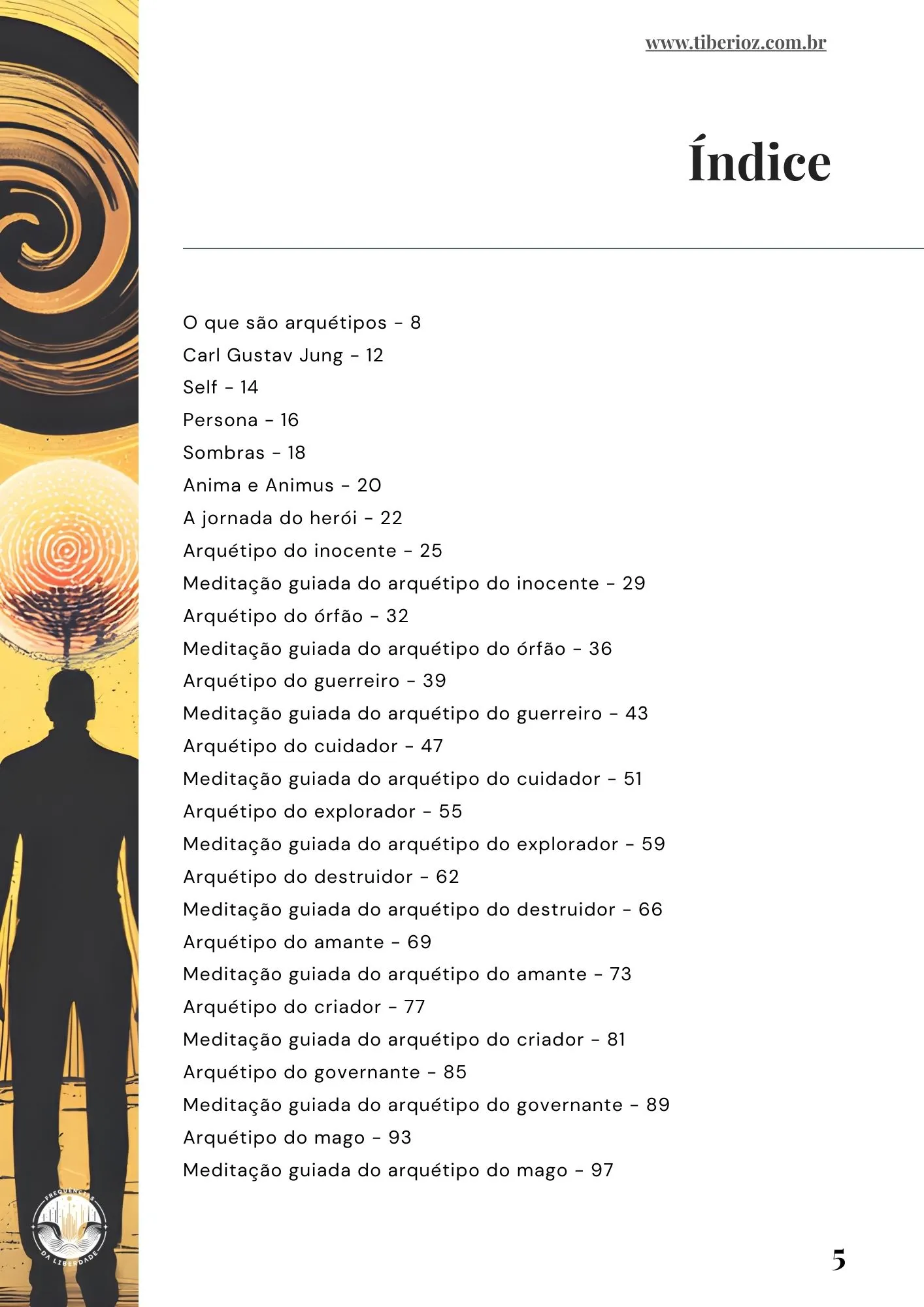 página interna do e-book Guia dos Arquétipos e a Jornada do Herói