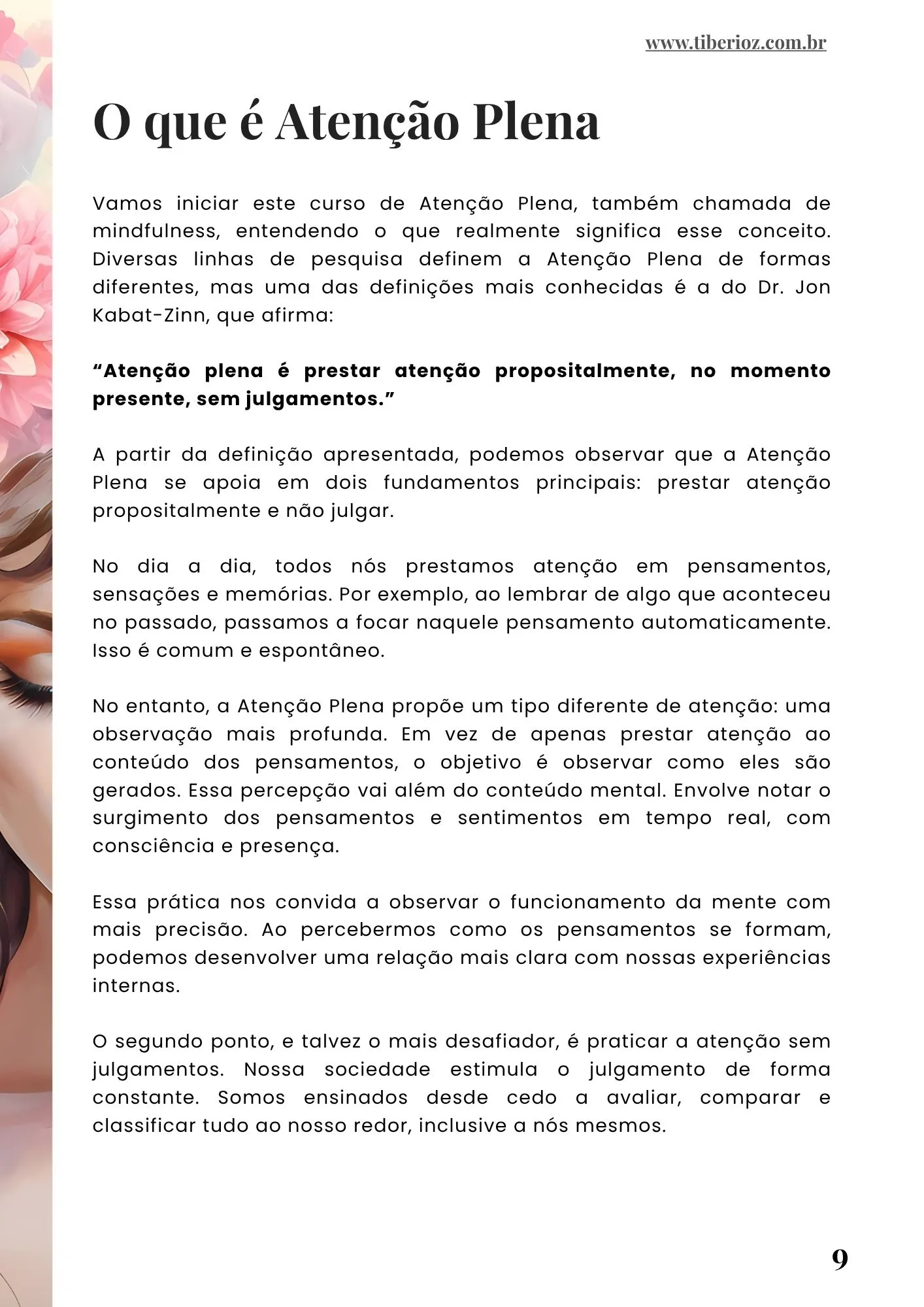 página interna do e-book Guia de Atenção Plena e Mindfulness