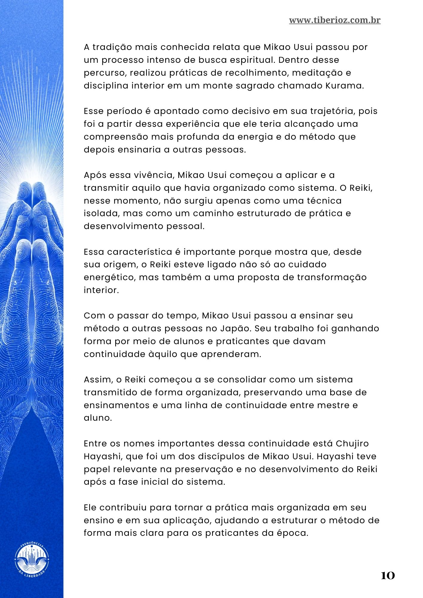 página interna do e-book Guia de Reiki para Iniciantes