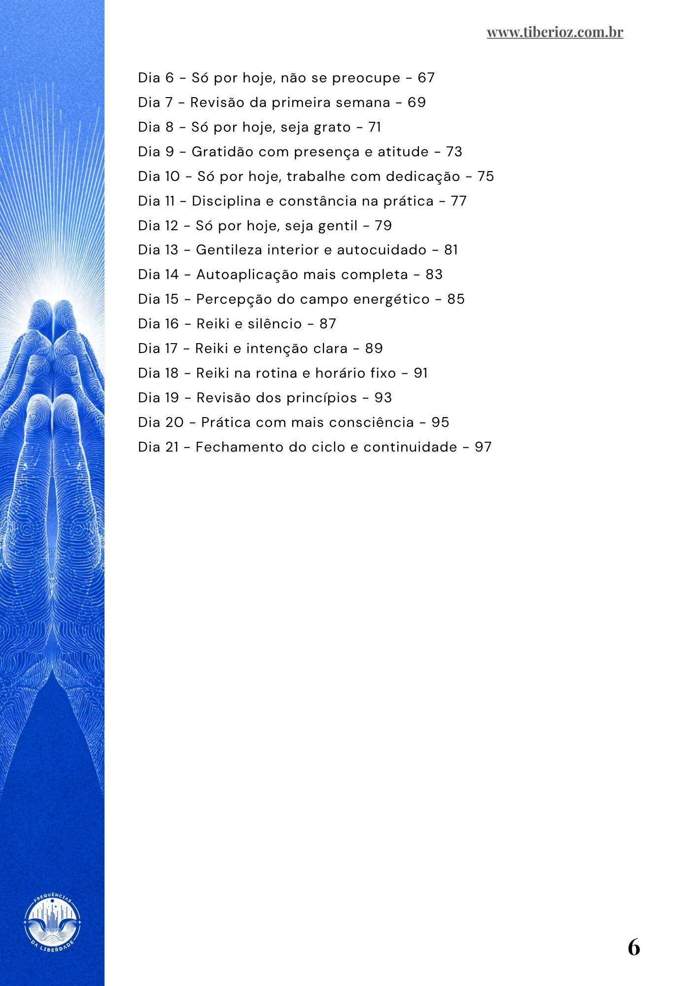 página interna do e-book Guia de Reiki para Iniciantes