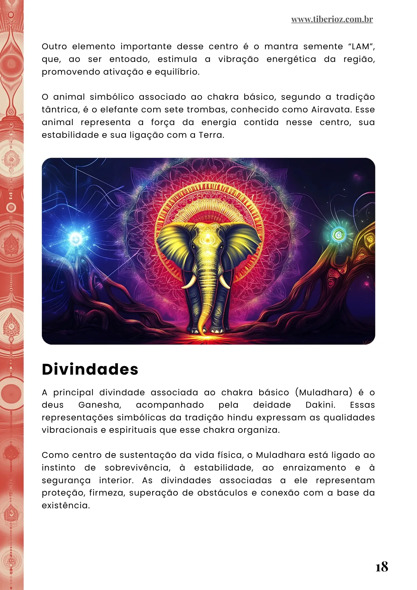 página interna do e-book Manual dos Chakras