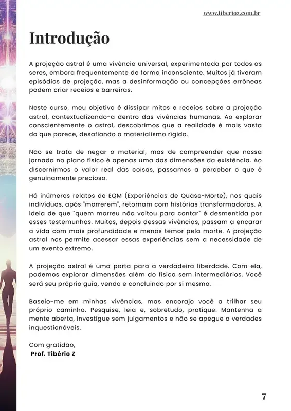 prévia do Manual de Projeção Astral Para Iniciantes