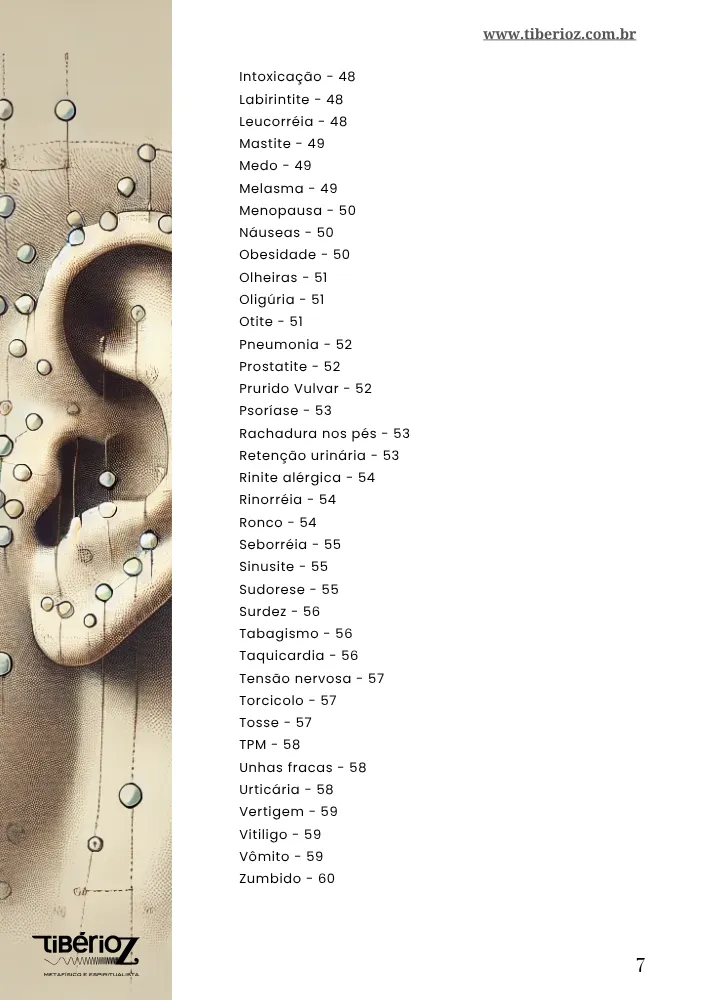 página interna do e-book 90 Protocolos de Auriculoterapia