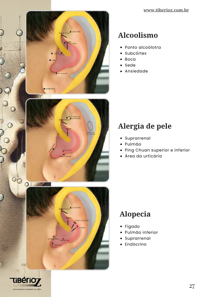 página interna do e-book 90 Protocolos de Auriculoterapia